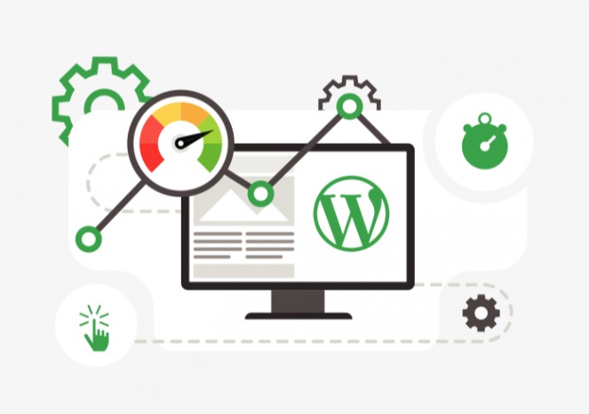 WordPress performance optimization illustration